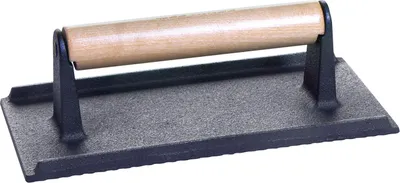 Image de Paella World Poêle à griller en fonte avec poignée en bois 21x11x7 cm 1,1 kg robuste et durable