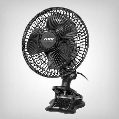 Produktbild von RAM Multi Clip-Ventilator 18 cm 20 W oszillierend 2 Stufen Growbox Pflanzenregal