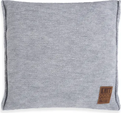 Produktbild von Knit Factory Uni Kissen - Grau - 50x50 cm