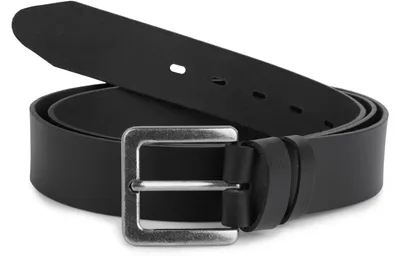 Image de Ladeheid Hommes Ceinture Cuir Surlongueur L11(Noir-4 (4 cm), 140 cm x 4 cm (longueur totale 157,5 cm))