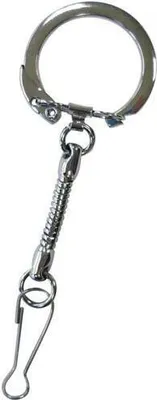 Produktbild von 6 Schlüsselanhänger mit Metallkarabiner 8 cm
