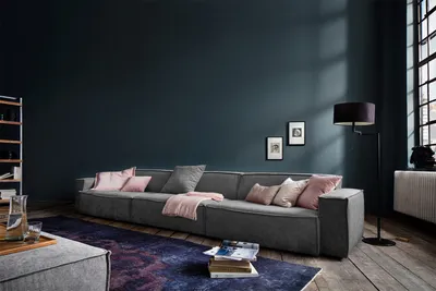 Produktbild von KAWOLA Sofa SAMU Riesensofa Stoff dunkelgrau
