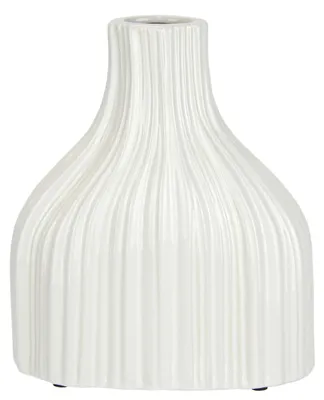 Image de Omgoods - Vase en céramique élégant avec texture nervurée