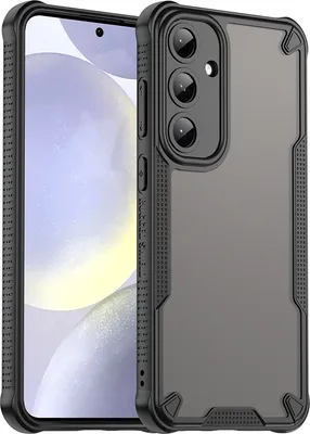 Image de Etui de protection pour Samsung Galaxy S24+, dos mat translucide, étui TPU noir