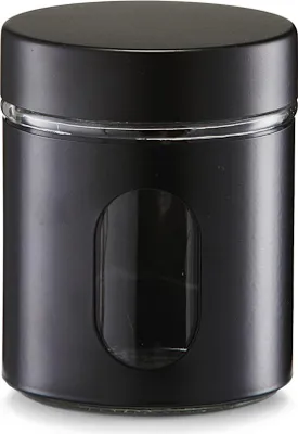 Obrázek produktu pro Skladovací nádoba, sklo, uzavřený hledím, objem 0,6 l, černá, Zeller