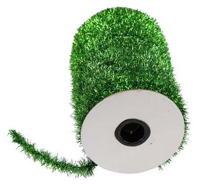 Produktbild von Lametta Band Grün 60 Yards 5 Stränge Metallisch für Weihnachtsdeko & Party