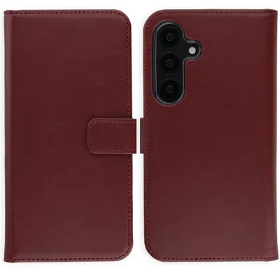 Image de Étui en cuir véritable Selencia pour Samsung Galaxy S25 - Bordeaux