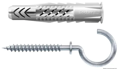 Produktbild von fischer Universaldübel UX 8 x 50 RH mit Rundhaken, 4 Stück