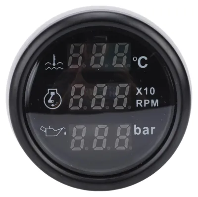Obrázok produktu pre Teplota vody, tlak oleja, rýchlomer, 52 mm, digitálny displej s podsvietením, 3 v 1, loď, námorné použitie, pre karavany, nákladné vozidlá, plavidlá