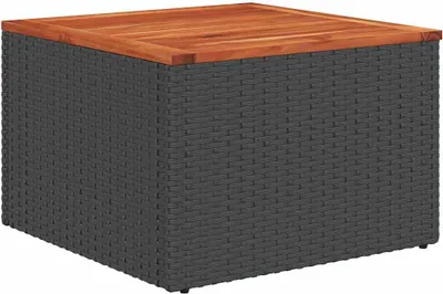 Immagine prodotto di Set da giardino composto da 7 pezzi, colore nero, in rattan sintetico