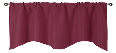 Kurzer Vorhang 132 x 46 cm, Weinrot, Polyester, für Küche und Bad