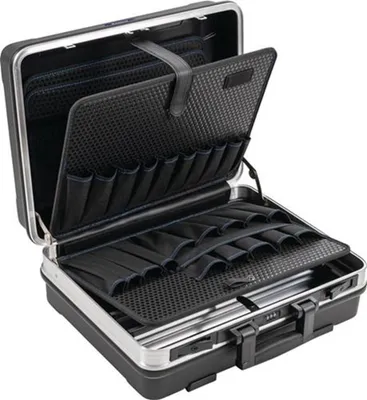 Produktbild von Schalenkoffer B500xT200xH420mm m.Wkz.taschen 28,1l ABS-Ku.Alu-Rahmen PROMAT