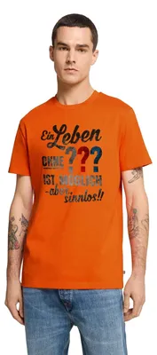 Produktbild von Spreadshirt Die Drei Fragezeichen Spruch Männer Premium T-Shirt, M, Orange