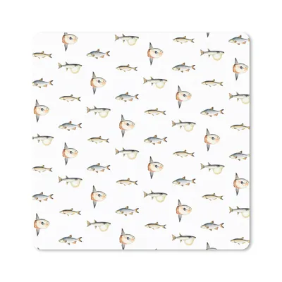 Produktbild von MuchoWow® Mauspad Mousepad Fisch - Pastell - Muster 30x30 cm - Mousepads - Maus Mat - Pad - Mausunterlage - Gaming