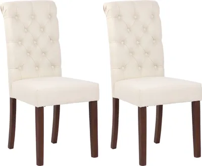 Produktbild von 2er Set Esszimmerstühle HLO-CP16 Stoff  creme