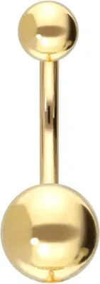 Produktbild von Bauchnabelpiercing 14/18 Karat Gold Bananabell GOLDKUGEL