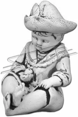 Produktbild von Kind Büste Skulptur Design Figur Statue Garten Figuren Statuen Skulpturen 101034