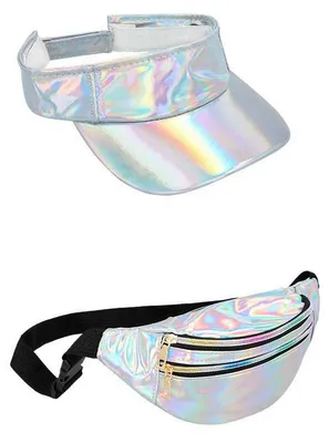Produktbild von Boland Accessoire-Set Festival silber holografisch Party Outfit