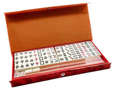 Productafbeelding van Mahjong Set met 144 Stukken voor Gezelschapsspellen