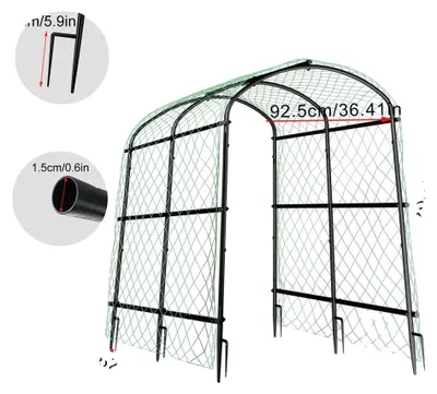 Imagen del producto de Estructura de soporte para plantas de jardín, fabricada en metal, fácil de montar, 160 cm