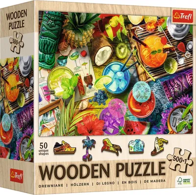 Produktbild von Trefl, Bunte Cocktails - 500+1 Teile Holzpuzzle