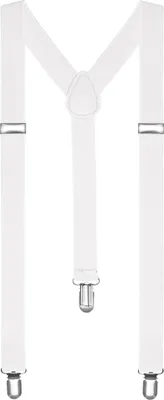 Produktbild von Hosenträger Herren Damen Hosen Träger Y Form Style Clips Schmal Neon Bunt Farbig weiß