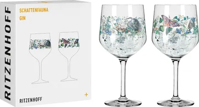 Produktbild von Ritzenhoff Schattenfauna Gin Kelch 007 008 H25, 2er Set, C. Mcallister, Ginglas, Kristallglas, 720 ml, 3691004