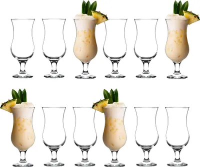Produktbild von 12x Pina Colada Gläser Hurrikanstil Poco Grande Cocktail Party Trinkglaswaren - 390ml - von lav
