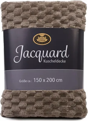 Produktbild von GÖZZE Decke BUBBLES stein BL 150x200 cm grau Wohndecke Kuscheldecke Sofadecke