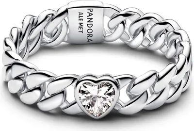 Produktbild von Pandora Heart cuban chain 194386C01 Damenring, Ringgröße:56