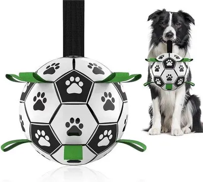 Produktbild von Unverwüstbare Hundebälle, Hundespiele mit Handgriff, Hundefußball, Wasserspielzeug für Hunde, Geschenke für Hunde, Hundebälle mit Pumpe für mittelgroße/Große Hunde