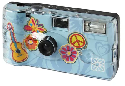 Immagine prodotto di Macchina fotografica monouso Topshot Flower Power / macchina fotografica per matrimoni (27 foto, flash)