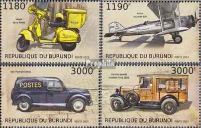 Produktbild von Briefmarken Burundi 2012 Mi 2913-2916 (kompl.Ausg.) postfrisch Postbeförderung