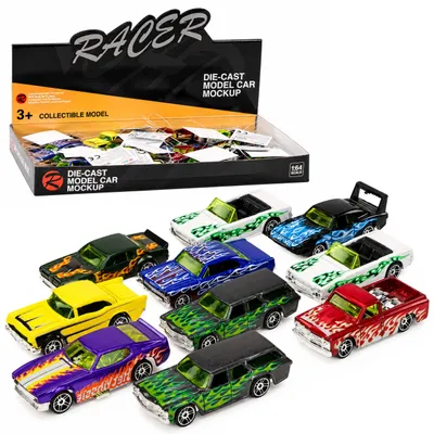 Immagine prodotto di Macchinina da corsa per auto giocattolo Molla in metallo 1:64