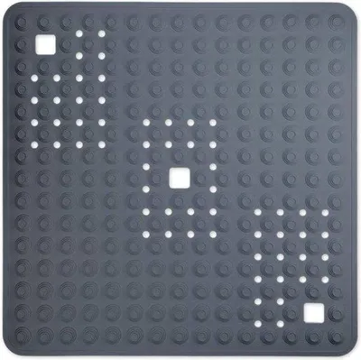 Image de Tapis antidérapant gris 60 x 60 cm, lavable