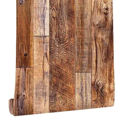 Produktbild von Selbstklebende Tapete Holzoptik 300×45 cm, dekorative Folie in Holzdesign für Wand und Möbel, wasserfeste PVC-Tapete ohne Bohren – VintageWall