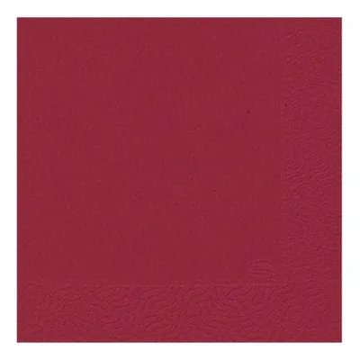 Produktbild von Duni Servietten uni bordeaux 20 Stück 3lagig Tissue 1er Packung