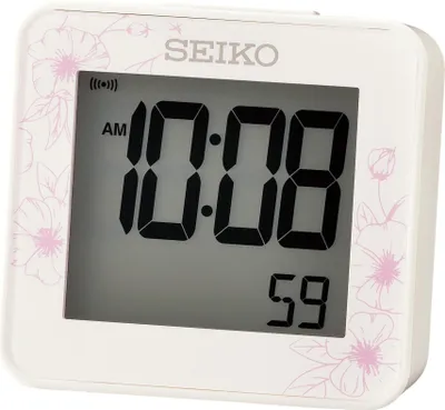 Produktbild von Seiko QHL097W Digitalwecker mit Stoppuhr Quarz Weiß