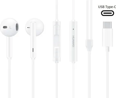 Produktbild von Headset für original Huawei Honor Magic CM33 weiß white Typ-C In-Ear Kopfhörer earphone Ohrhörer +gratis Hakai Reinigungspad