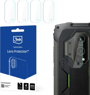 Produktbild von 3mk Hybridglas Lens Protection für Blackview BV9300 Kamera Objektiv Kameralinse 0,16mm 6H (4 Stück)