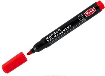 Zdjęcie produktu dla Marker pernamentny trwały wodoodporny TOMA TO-202 CZERWONY