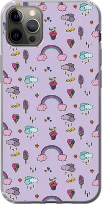 Produktbild von MuchoWow® Handyhülle Schutzhülle Hülle für Telefoonhoesje iPhone 12 Pro Max Muster - Regenbogen - Krone - Mädchen - Kinder - Kinder Silikon Softcase Handy Hülle - Hartschale