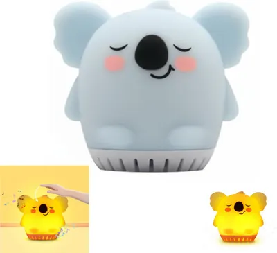 Produktbild von Kinder Nachtlicht Koala LED mit White Noise, Berührungssensor, USB Wiederaufladbar, Schlafhilfe Babyzimmer Reise