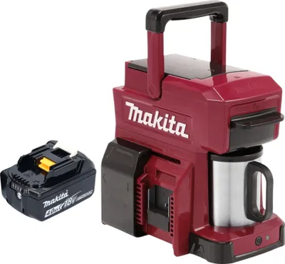 Produktbild von Makita DCM 501 MAR Akku Kaffeemaschine 12 V max. / 18 V Rot + 1x Akku 4,0 Ah - ohne Ladegerät