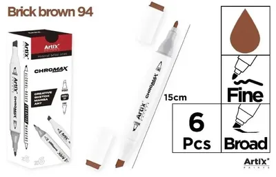 Zdjęcie produktu dla Marker Chromax z 2 końcówk. brick brown 94 (6szt) - Artix