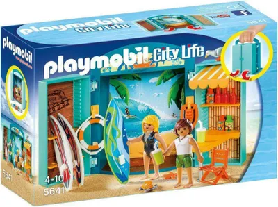 Produktbild von PLAYMOBIL® - Aufklapp-Spiel-Box "Surf Shop" 5641