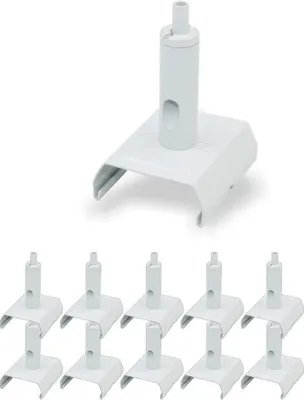 Produktbild von 10x Drahtseilhalter / Gripper 15, mit Clip für GLOBAL TRAC 3-Phasen-Stromschienen | weiß