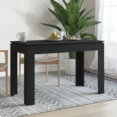 Productafbeelding van Eettafel, 120x60x76 cm, zwart, houtvezel