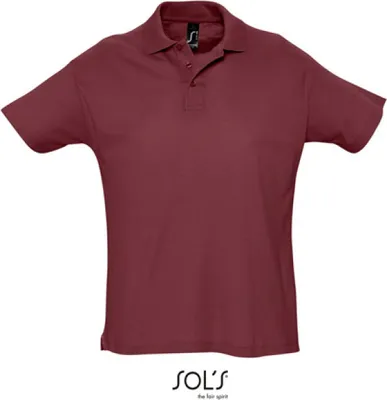 Produktbild von SOLs 11342 | Herren Summer Poloshirt II Seitenschlitze - Farbe: Burgundy - Größe: XXL