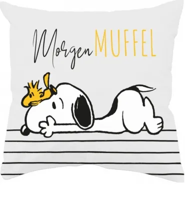 Produktbild von Peanuts Kissen Unisex Snoopy - Morgenmuffel multicolor Standard